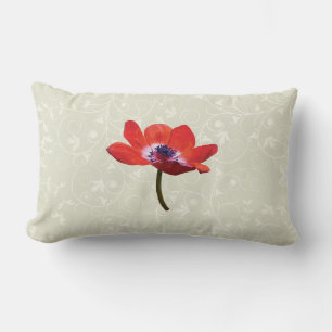 Coussin Rectangle Gros plan sur le coquelicot rouge
