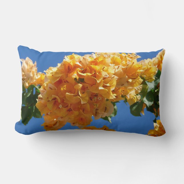 Coussin Rectangle Groupe de bougainvilliers d'or Floral (Recto)