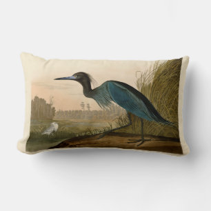 Coussin Rectangle Grue bleue Héron Impression Audubon Art côtier