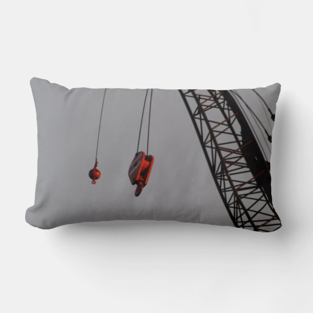 Coussin Rectangle Grue de construction industrielle (Recto)