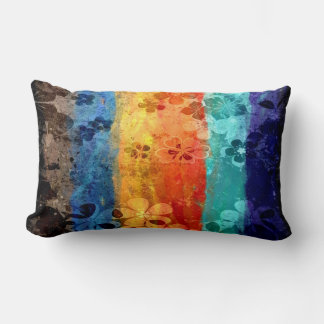 Coussin Rectangle Grunge d'art vintage motif floral 3