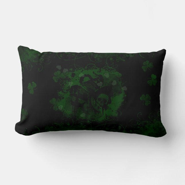 Coussin Rectangle Grunge Shamrock (Recto)