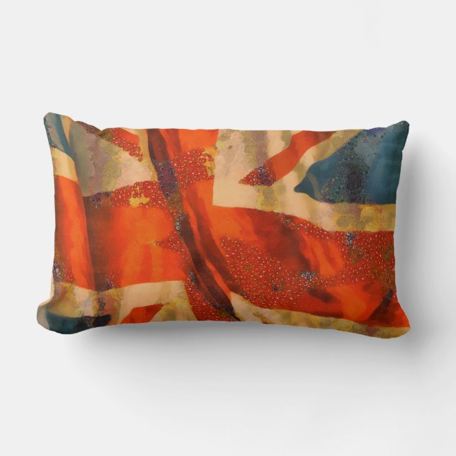 Coussin Rectangle Grunge Style Union Jack British Drapeau Illustrati (Recto)