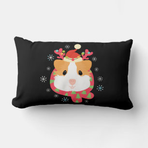 Coussin Rectangle Guinée Cochon renne de Noël
