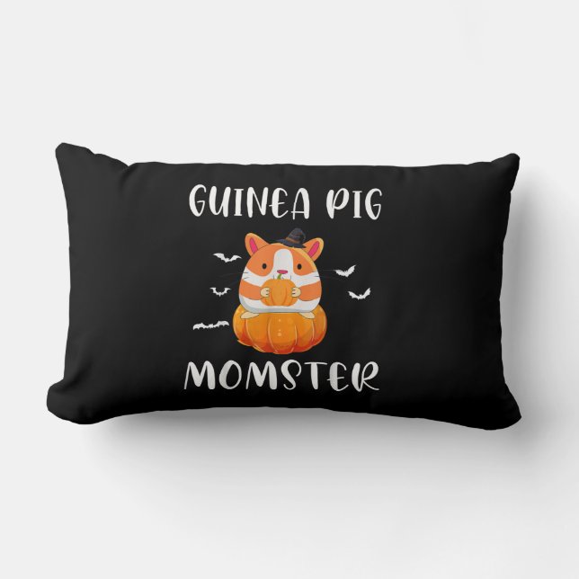 Coussin Rectangle Guinée Momster Pig Citrouille Monster Funny Hallow (Recto)