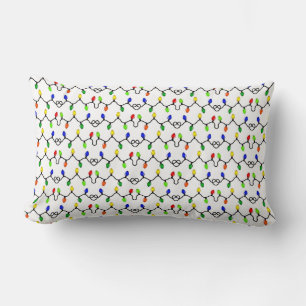 COUSSIN RECTANGLE "GUIRLANDE DE LUMIÈRES DE NOËL"