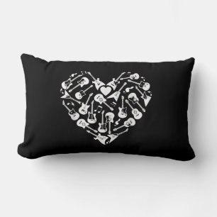 Coussin Rectangle Guitares Coeur Guitariste Valentines