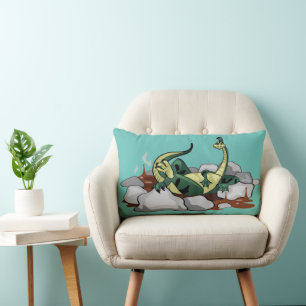 Coussin Rectangle Hadrosaurus Se Détendre Dans Un Jacuzzi.