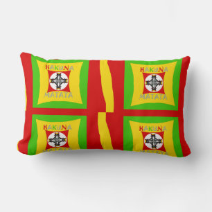 Coussin Rectangle Hakuna Matata Fun Rasta Couleurs : Vibrant et sans