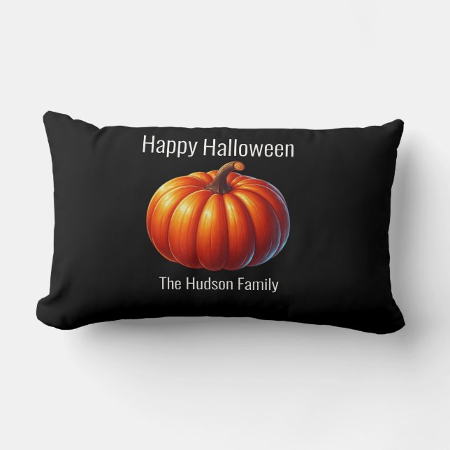 Coussin Rectangle Halloween Citrouille Family (Recto)