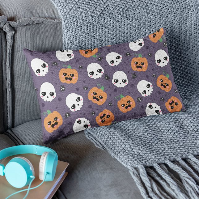 Coussin Rectangle Halloween Kawaii Motif (Créateur téléchargé)