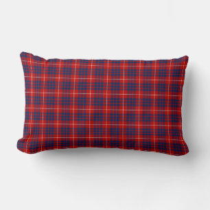 Coussin Rectangle Hamilton Family Tartan Red et Royal Blue Plaid