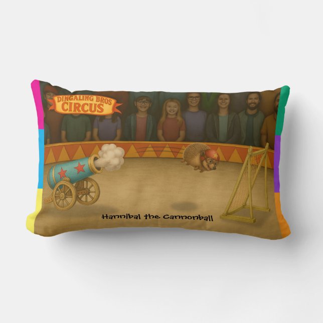 Coussin Rectangle Hannibal le boulet de canon (Recto)