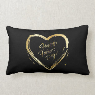 Coussin Rectangle Happy Fête des pères Modern Design Gold Wives text