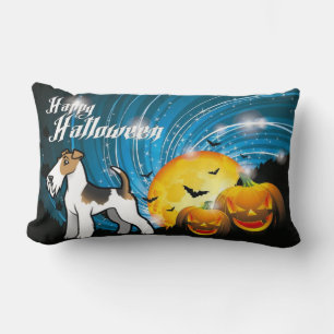 Coussin Rectangle Happy Halloween Wire Fox Terrier