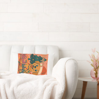 Coussin Rectangle Happy Howlidays! Funny Santa Dog