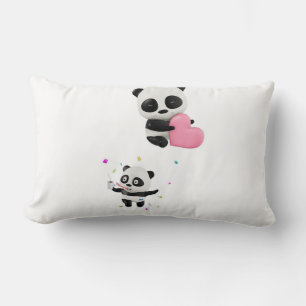 Coussin Rectangle Happy Panda Cushion   Cute Panda Pillow for Kids &