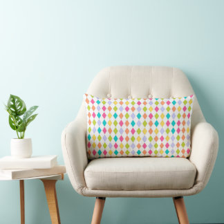 Coussin Rectangle Harlequin coloré Diamond Motif