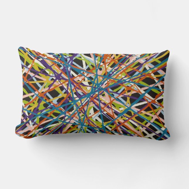 Coussin Rectangle Haystack en Luminaire de Coton Noir Jeu d'Oreiller (Recto)