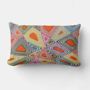 Coussin Rectangle Haywire in Orange Lumbar Jeu d'oreiller