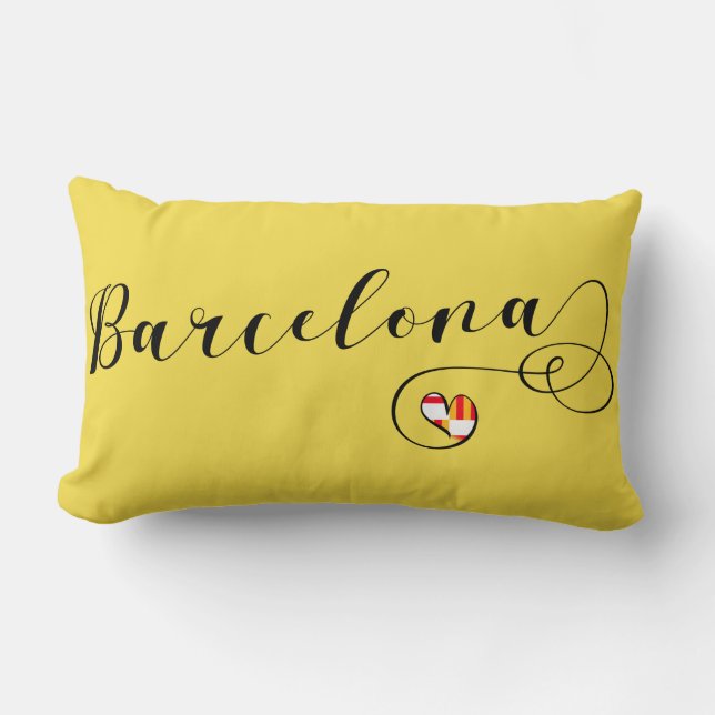 Coussin Rectangle Heart Barcelona Coussin, Catalan (Recto)
