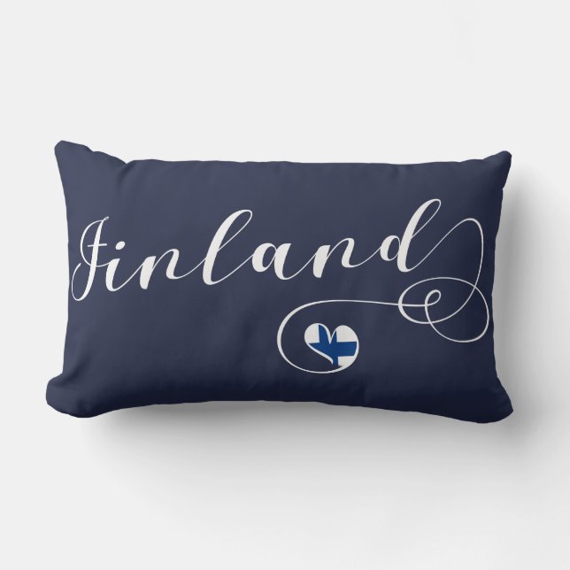 Coussin Rectangle Heart Finlande Coussin, finnois, finlandais (Recto)