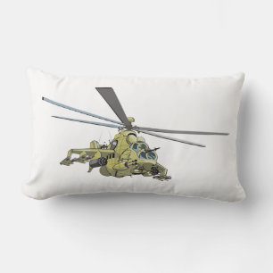 Coussin Rectangle Hélicoptère de dessin animé "Hind"
