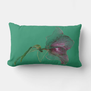 Coussin Rectangle Helleborus botanique fleurs design floral