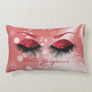 Coussin Rectangle Hello Gorgeous - Red Eyelash et Brows