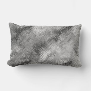 Coussin Rectangle Hématite Gris Scribblé Texture