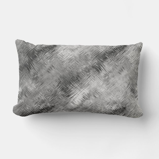 Coussin Rectangle Hématite Gris Scribblé Texture (Recto)