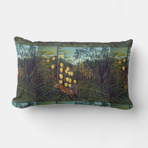 Coussin Rectangle Henri Rousseau Lutte entre Tiger et Bull