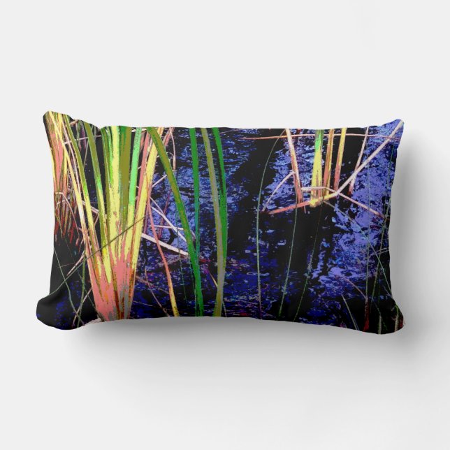 Coussin Rectangle Herbes tropicales d'étang (Recto)