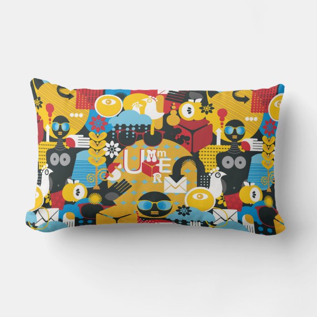 Coussin Rectangle Heure d'été (Recto)