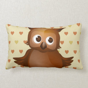 Coussin Rectangle Hibou mignon