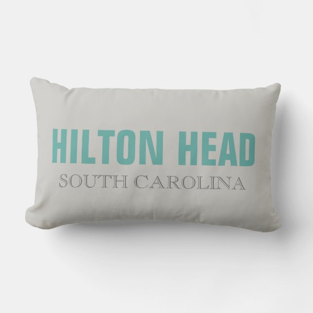 Coussin Rectangle Hilton Head SC Beach Jeu d'oreiller (Recto)