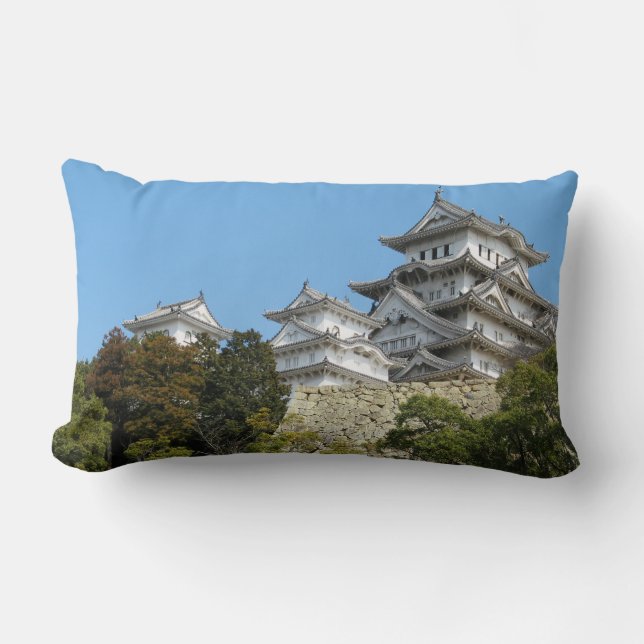 Coussin Rectangle Himeji Château 姫 路 城, Hyogo, Japon (Recto)