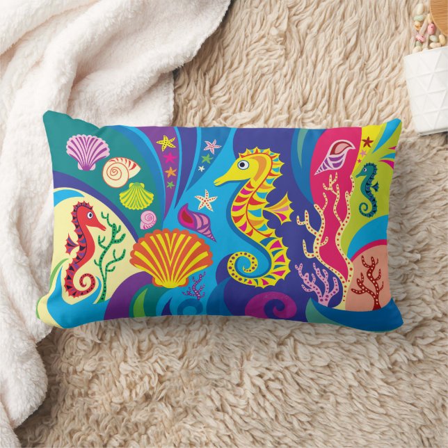 Coussin Rectangle Hippocampe nautique (Couverture)