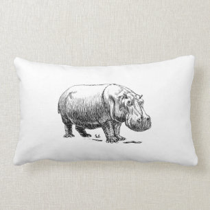Coussin Rectangle Hippopotame