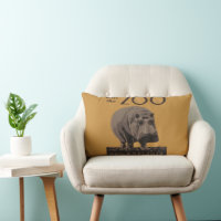 Hippopotame vintage hippo zoo poster wpa