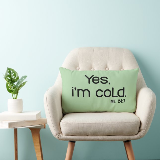 Coussin Rectangle Hiver drôle et cosy, c'est la saison d'être gelé (Chaise)