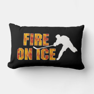 Coussin Rectangle Hockey Feu Sur Glace