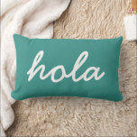 Coussin Rectangle Hola Turquoise Jeu d'oreiller, Salon Moderne<br><div class="desc">Joli coussin hola moderne pour votre maison. Vous pouvez modifier les couleurs ou le texte.</div>