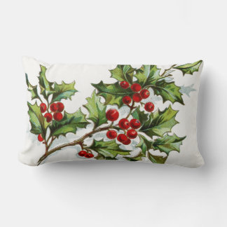 Coussin Rectangle Holly Berries 001