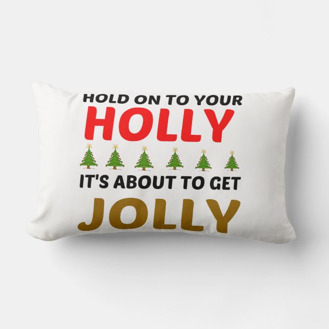 COUSSIN RECTANGLE HOLLY JOLLY (Recto)