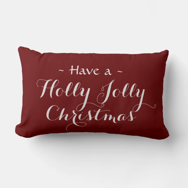 Coussin Rectangle Holly Jolly Christmas (Recto)