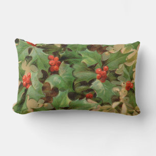 Coussin Rectangle Holly Tree Noël Vintage