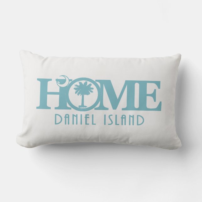 Coussin Rectangle HOME Daniel Island (bleu clair moyen) (Recto)