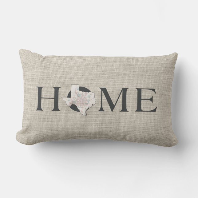 Coussin Rectangle Home State Texas (Recto)