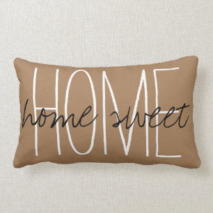 Coussin Rectangle Home Sweet Home Brown